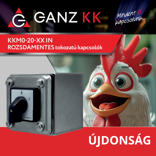 GanzKK - ROZSDAMENTES tokozatú kapcsolók